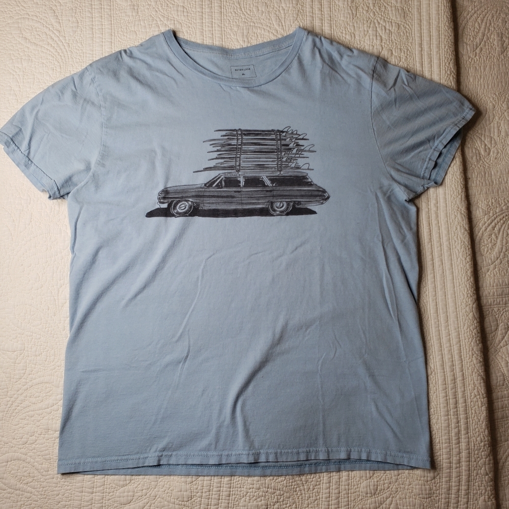 QUICKSILVER Light Blue Tee Station Wagon Surf